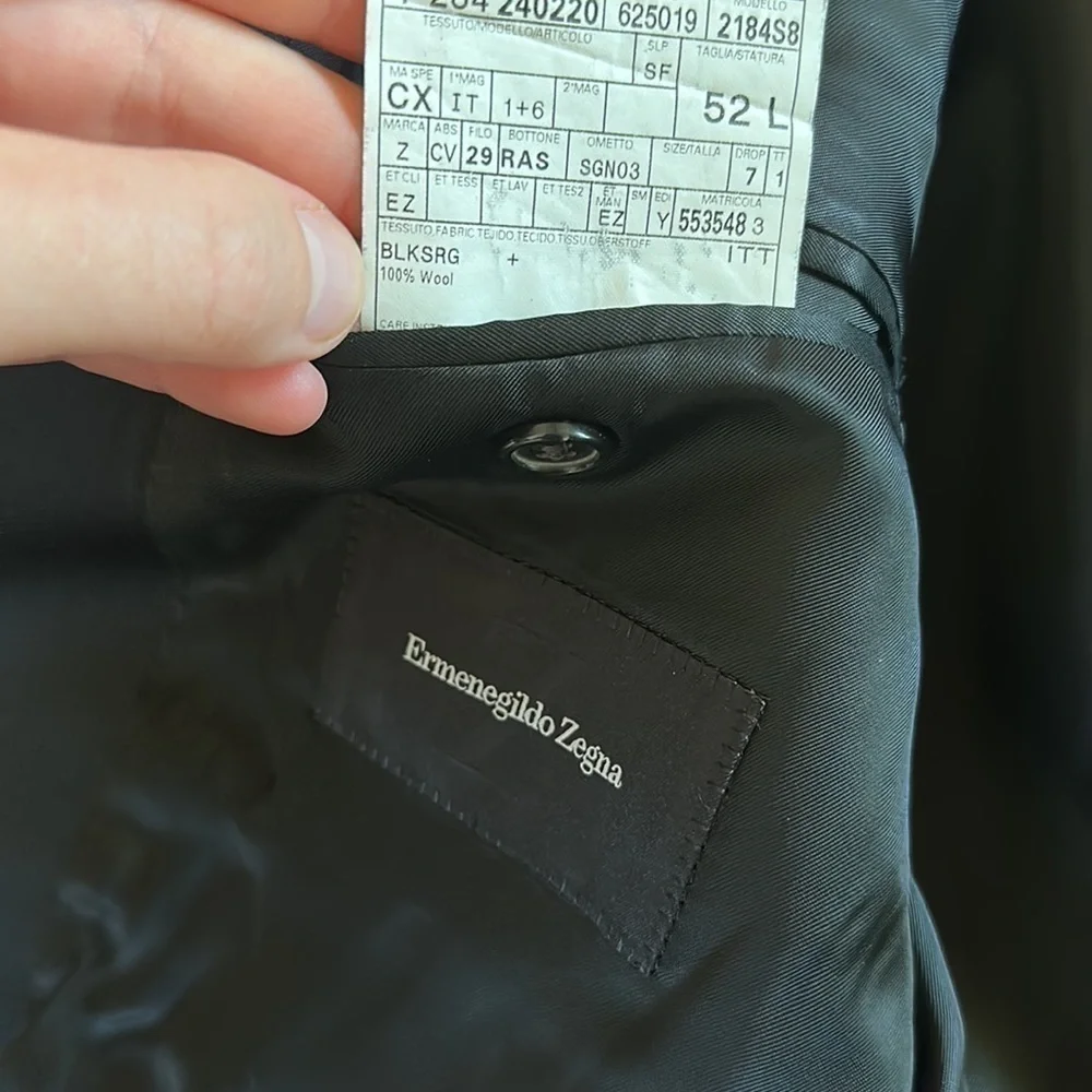 Ermenegildo Zegna refer measurements